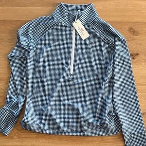 NWT Vineyard Vines Blue and Quarter-zip Top